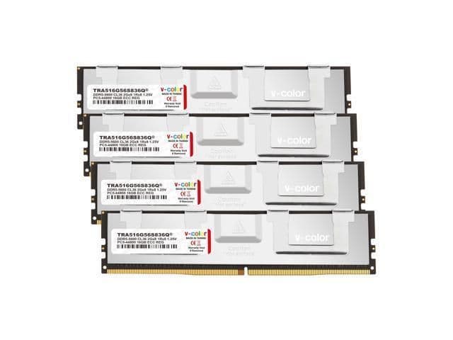 V-Color TRA516G56S836Q White Registered DDR5-5600 CL36 64GB (4x16GB) image