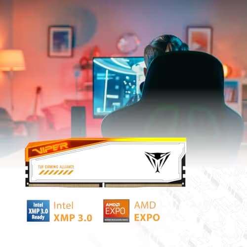 Patriot Viper Elite 5 RGB TUF GAMING ALLIANCE White DDR5-6600 CL34 32GB (2x16GB) image