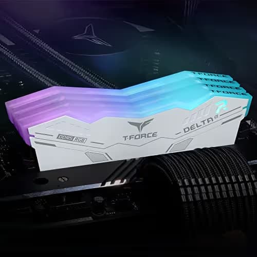 TEAMGROUP T-Force DELTAα RGB White DDR5-5600 CL40 32GB (2x16GB) image
