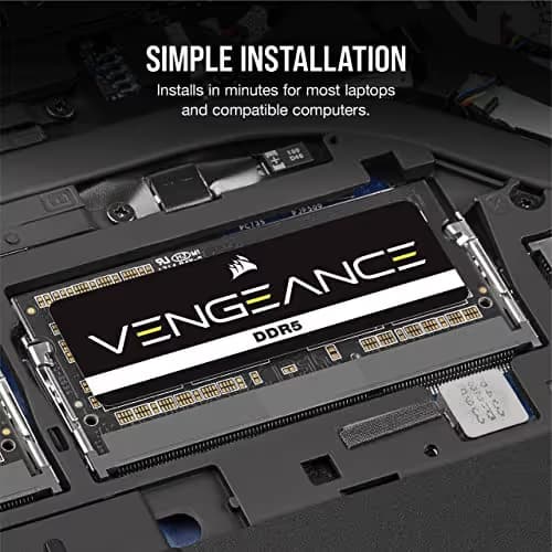 Corsair Vengeance Black / White DDR5-4800 SODIMM CL40 32GB (2x16GB) image