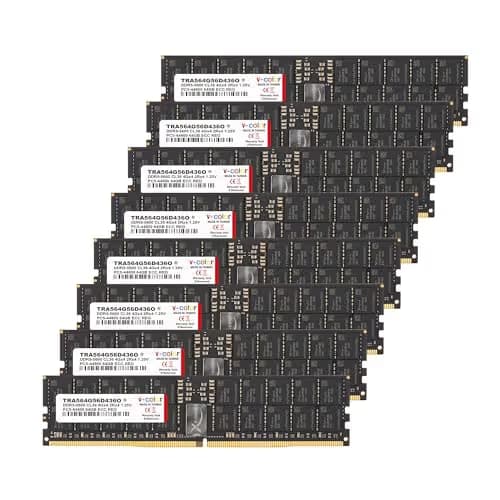V-Color ECC Registered DIMM 512GB (8x64GB) DDR5 5600 CL36 Black image