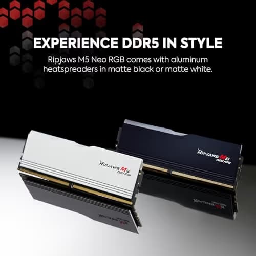 G.Skill Ripjaws M5 Neo RGB White DDR5-6000 CL36 32GB (2x16GB) image