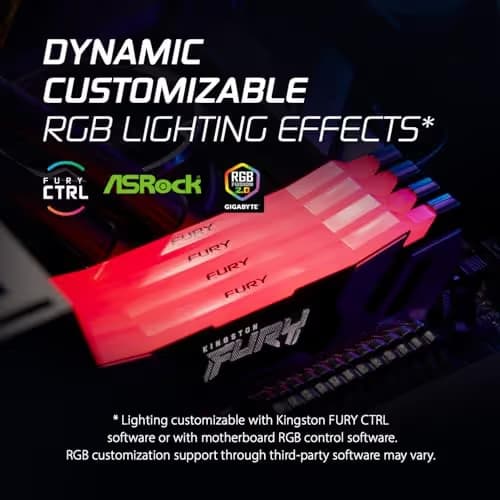 Kingston Fury Renegade RGB Silver / Black DDR5-6400 CL32 16GB (1x16GB) image