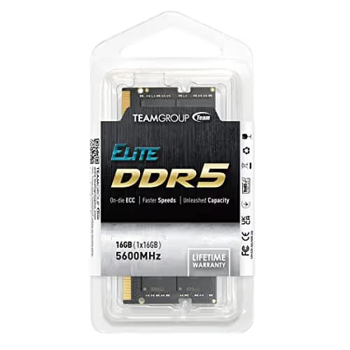 TEAMGROUP Elite Black SODIMM DDR5-5600 CL46 16GB (1x16GB) image
