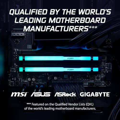 Kingston FURY Beast RGB Black DDR5-6400 CL32 32GB (1x32GB) image