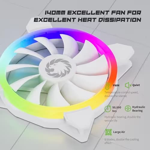 GameMax RGB Pro White 1050W Fully Modular 80+ Gold Certified image