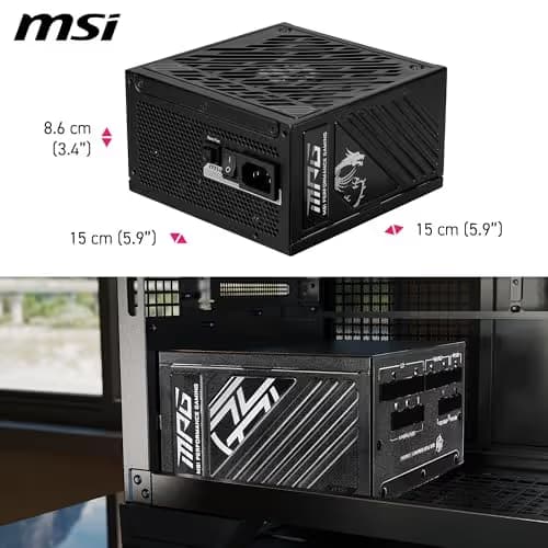 MSI MPG A1000GS PCIE5 Black 1000W Fully Modular 80+ Gold Certified ATX image
