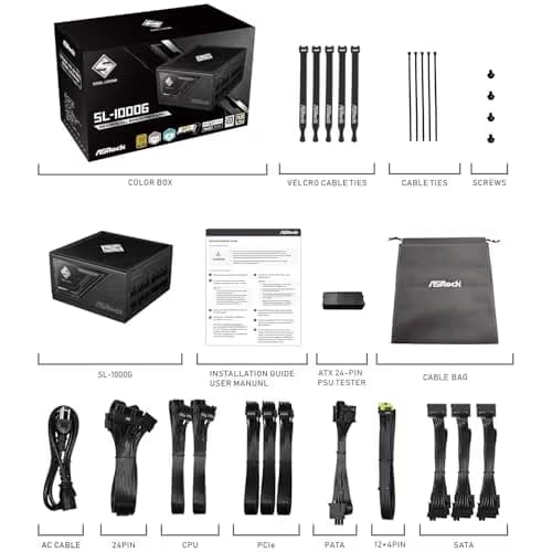 ASRock Steel Legend SL-1000G Black 1000W Fully Modular 80+ Gold image