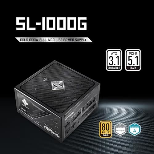 ASRock Steel Legend SL-1000G Black 1000W Fully Modular 80+ Gold image