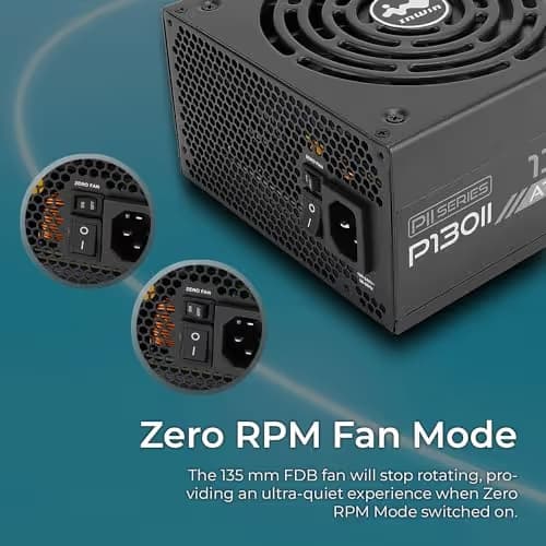 In Win P130II Black ATX 1300W Fully Modular 80+ Platinum Certified image
