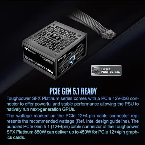 Thermaltake Toughpower SFX 850W 80+ Platinum Certified Fully Modular image