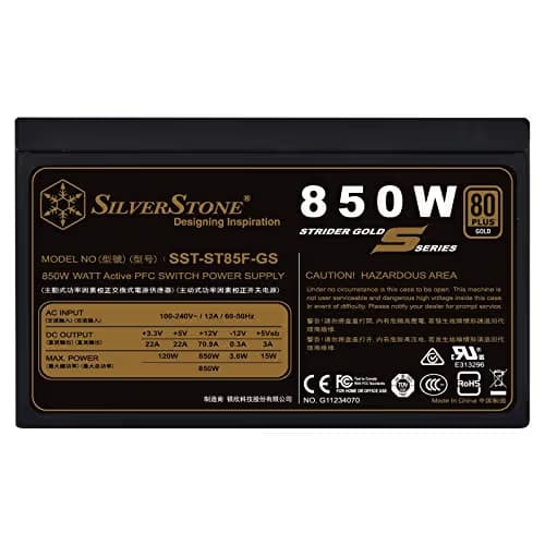Silverstone ST85F-GS-V2 850W Fully Modular 80+ Gold ATX main image