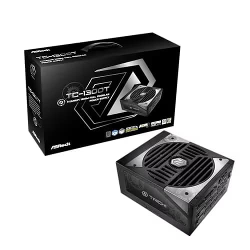 ASRock Taichi TC-1300T Black / Silver 1300W Fully Modular 80+ Titanium Certified ATX image