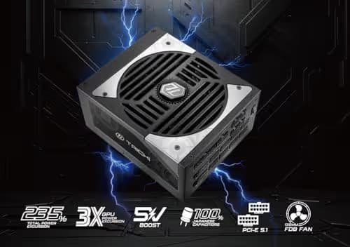 ASRock Taichi TC-1300T Black / Silver 1300W Fully Modular 80+ Titanium Certified ATX image