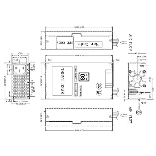 FSP Group FSP220-60LE(80) Mini-ITX 220W Non-Modular 80+ Certified image