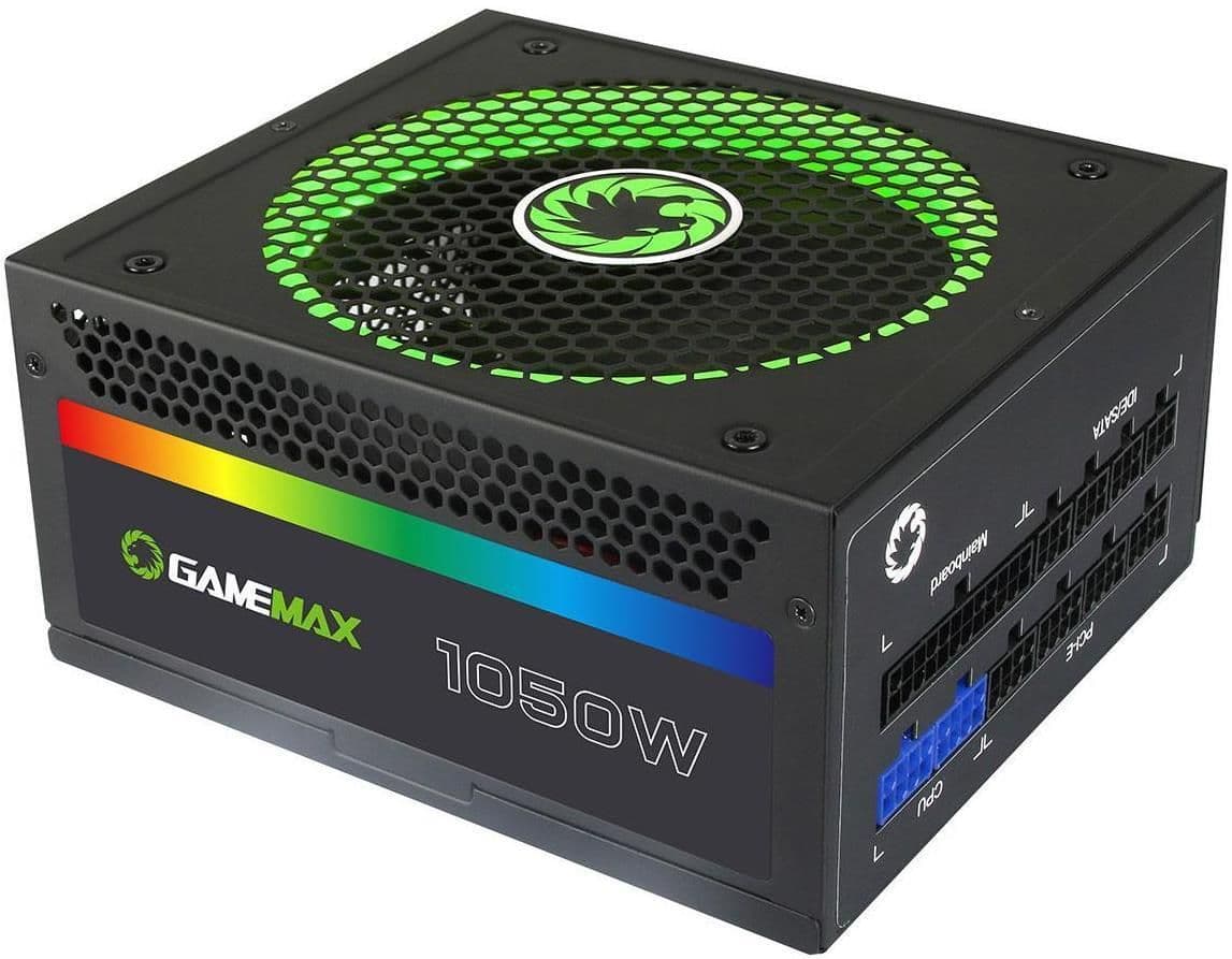GameMax RGB Rainbow Black 1050W Fully Modular 80+ Gold Certified main image