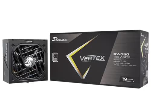 SeaSonic VERTEX PX-750 Black / Silver 750W Fully Modular 80+ Platinum Certified image