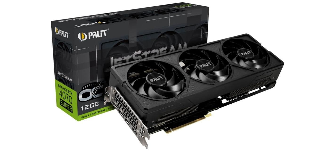 Palit JetStream OC GeForce RTX 4070 SUPER 12GB GDDR6X Black image