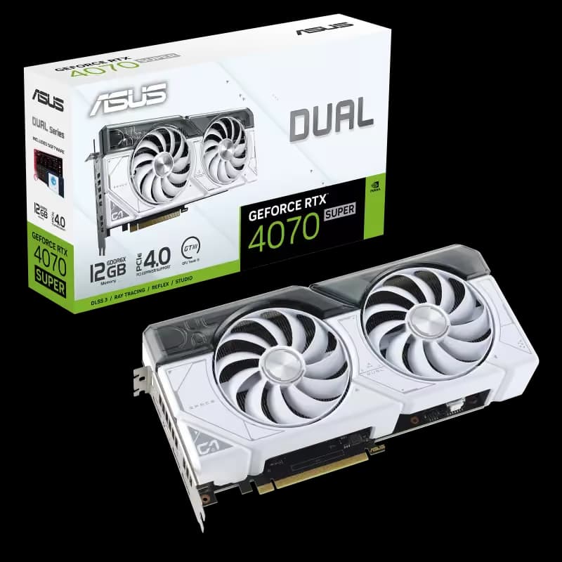Asus DUAL GeForce RTX 4070 SUPER 12GB GDDR6X White main image