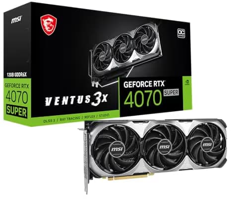 MSI VENTUS 3X OC GeForce RTX 4070 SUPER 12GB GDDR6X Black main image