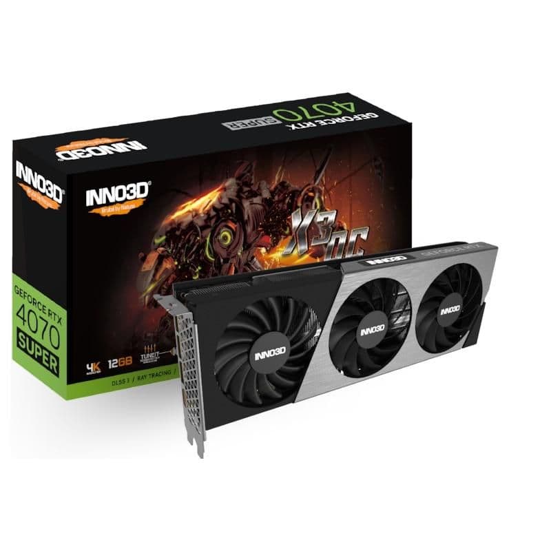 Inno3D GeForce RTX 4070 SUPER X3 OC 12GB GDDR6X Black / Silver main image