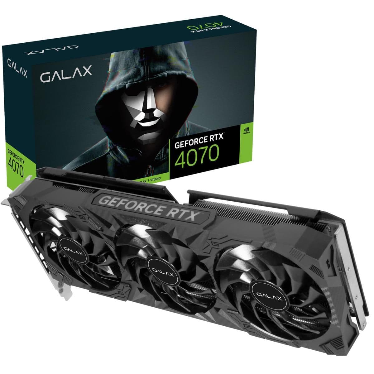 GALAX 1-Click OC 3X GeForce RTX 4070 12GB GDDR6X Black image