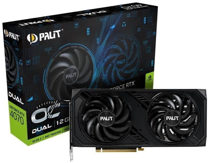 Palit Dual OC GeForce RTX 4070 12GB GDDR6X Black image
