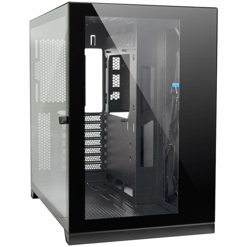 Inter-Tech C-703 Vision ATX Mid Tower Black Tempered Glass Side Panel main image