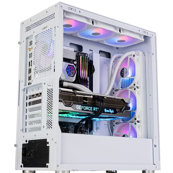 Silverstone FARA 514X ATX Mid Tower White Tempered Glass Side Panel image