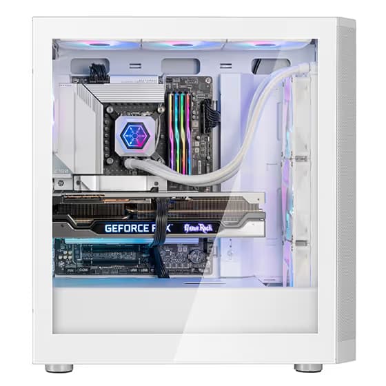 Silverstone FARA 514X ATX Mid Tower White Tempered Glass Side Panel image