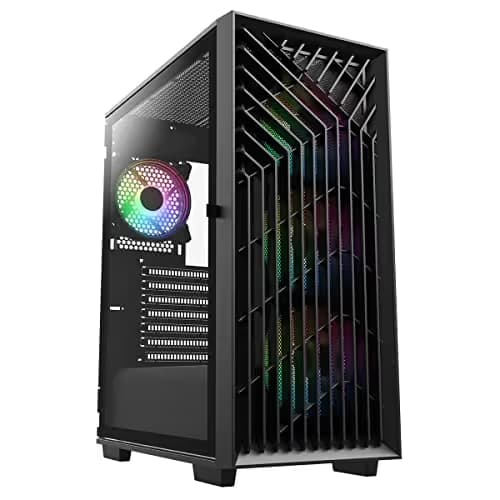 CiT Blade ATX Mid Tower Black Tempered Glass Side Panel ARGB main image