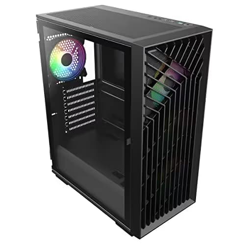 CiT Blade ATX Mid Tower Black Tempered Glass Side Panel ARGB image