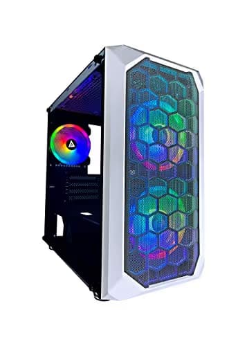 Apevia Prodigy Micro ATX Mini Tower White with Tempered Glass Side Panel and USB 3.2 Gen 1 Type-A USB 2.0 Type-A image
