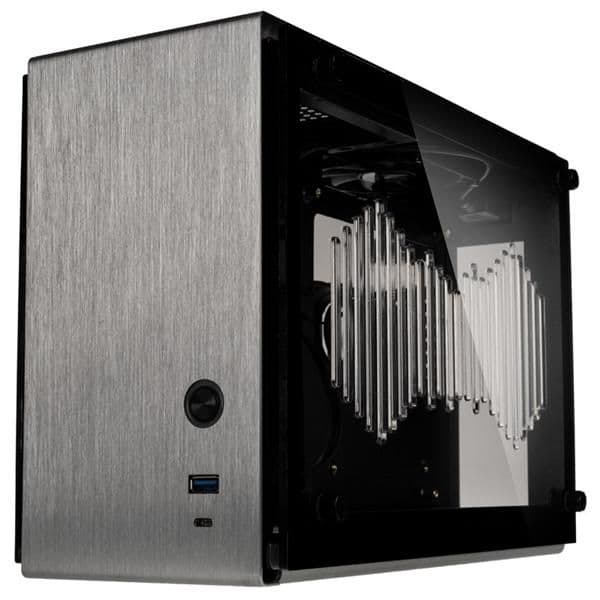Zalman M2 Mini-ITX Desktop Silver / Black Tempered Glass Side Panel main image