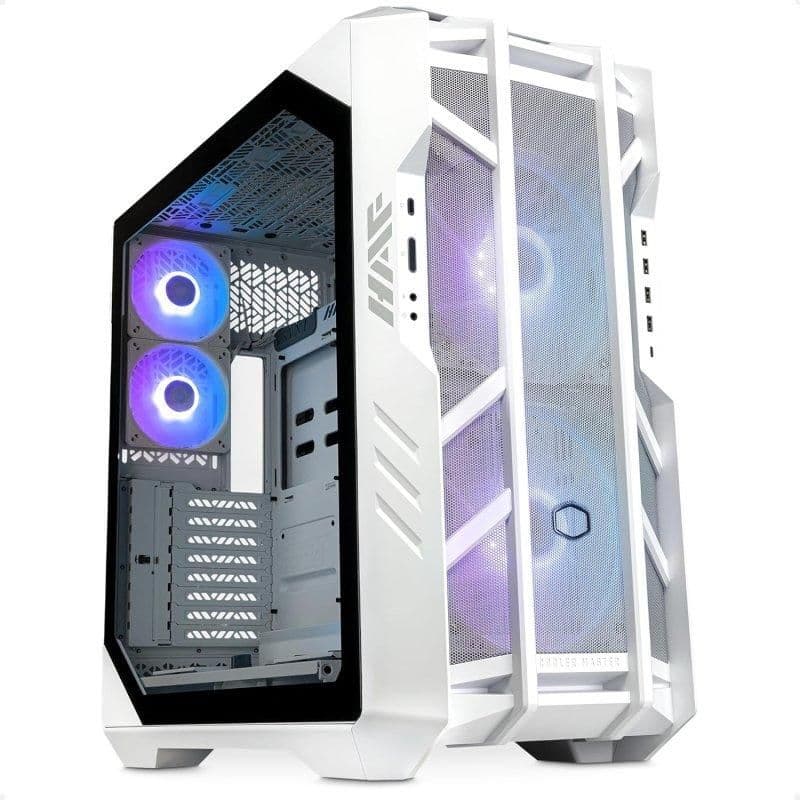 Cooler Master HAF 700 ATX Full Tower White with Tempered Glass Side Panel and USB 3.2 Gen 2 Type-C, USB 3.2 Gen 1 Type-A image