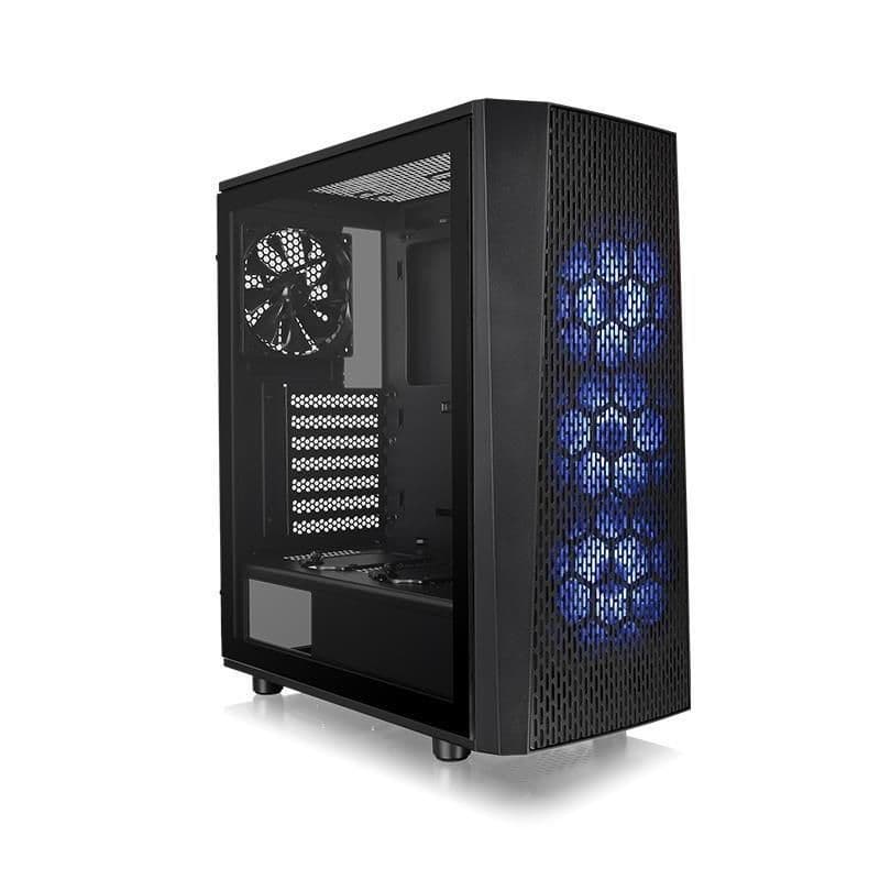 Thermaltake Versa J24 RGB ATX Mid Tower Black with Tempered Glass Side Panel, RGB, and USB 3.2 Gen 1 Type-A main image
