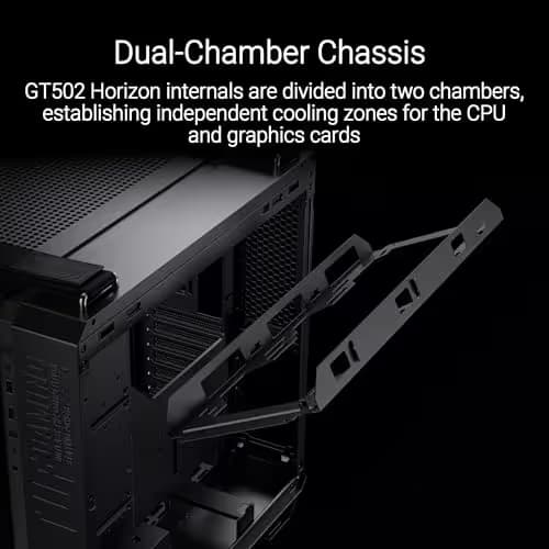 Asus TUF Gaming GT502 Horizon ATX Mid Tower Black with Tempered Glass Side Panel image