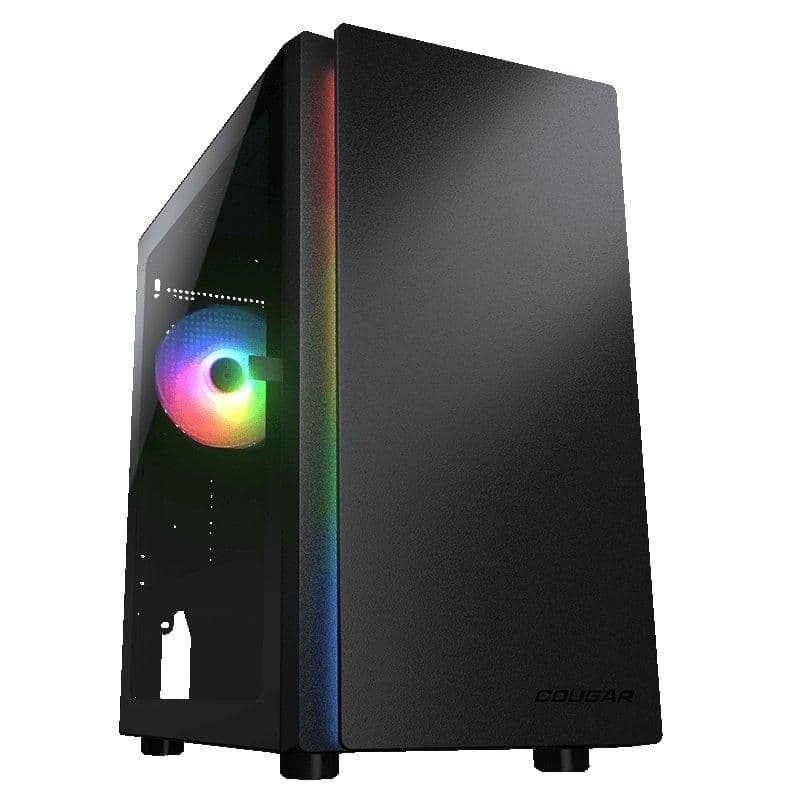 Cougar Purity RGB Micro ATX Mini Tower Black with Tempered Glass Side Panel and USB 3.2 Gen 1 Type-A / USB 2.0 Type-A image