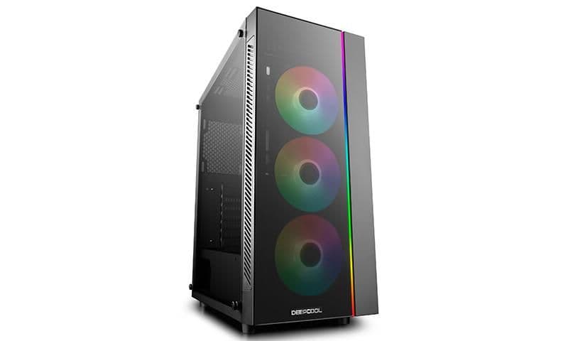 Deepcool MATREXX 50 ADD-RGB 3F ATX Mid Tower Black Tempered Glass Side Panel, USB 3.2 Gen 1 Type-A, USB 2.0 Type-A image