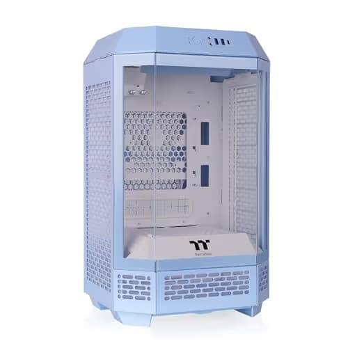 Thermaltake The Tower 250 Mini-ITX Tower Blue / White Tempered Glass Side Panel, USB 3.2 Gen 2 Type-C, USB 3.2 Gen 1 Type-A image