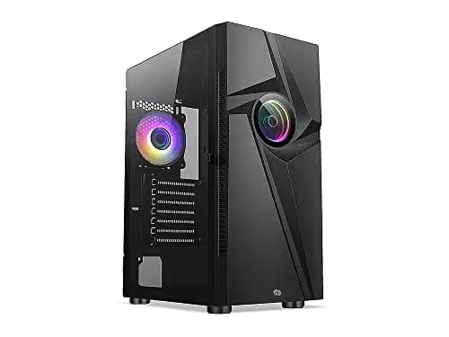 BGears b-Vortex-RGB ATX Mid Tower Black with Tempered Glass Side Panel and USB 3.2 Gen 1 Type-A, USB 2.0 Type-A Front Panel main image