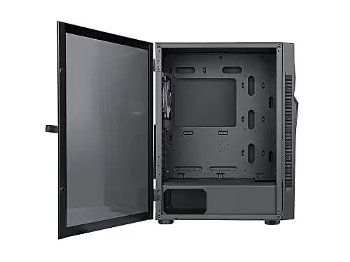 BGears b-Vortex-RGB ATX Mid Tower Black with Tempered Glass Side Panel and USB 3.2 Gen 1 Type-A, USB 2.0 Type-A Front Panel image