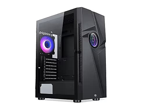 BGears b-Vortex-RGB ATX Mid Tower Black with Tempered Glass Side Panel and USB 3.2 Gen 1 Type-A, USB 2.0 Type-A Front Panel image