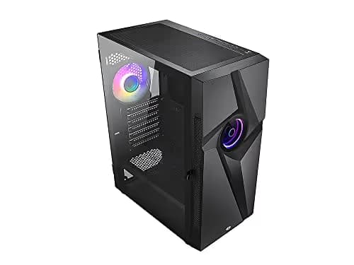 BGears b-Vortex-RGB ATX Mid Tower Black with Tempered Glass Side Panel and USB 3.2 Gen 1 Type-A, USB 2.0 Type-A Front Panel image