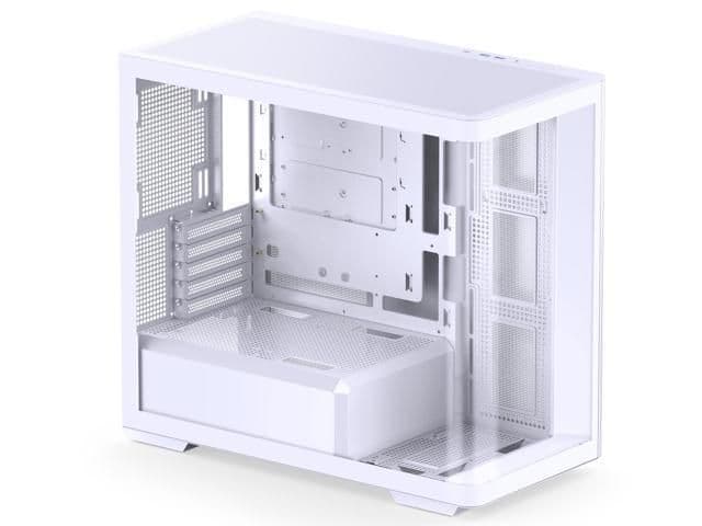 Jonsbo D300 Micro ATX Mid Tower White with Tempered Glass Side Panel and USB 3.2 Gen 2 Type-C, USB 3.2 Gen 1 Type-A main image
