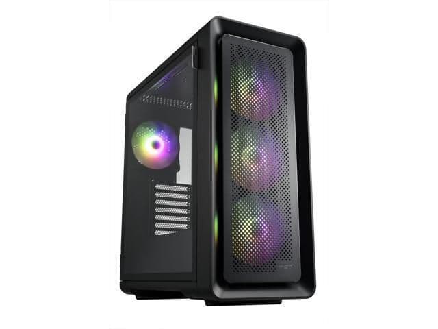 FSP Group CUT593A ATX Full Tower Black with Tempered Glass Side Panel, USB 3.2 Gen 2 Type-C, USB 3.2 Gen 1 Type-A, and Dimensions 500 x 230 x 544 image
