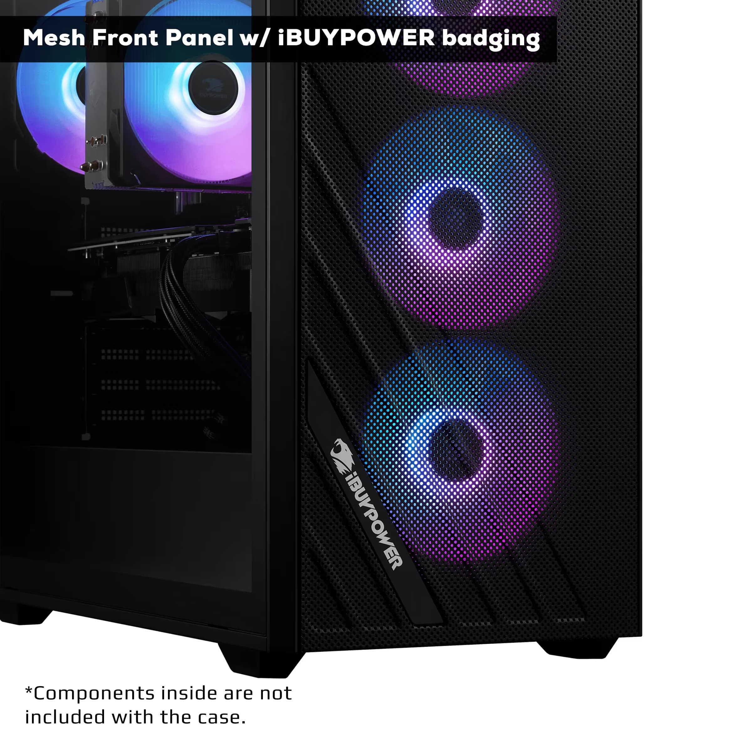 iBuypower Scale Mesh ARGB ATX Mid Tower Black Tempered Glass image
