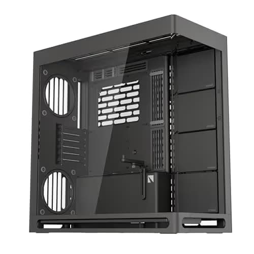 HAVN HS420 ATX Mid Tower Black with Tempered Glass Side Panel and USB 3.2 Gen 2 Type-C, USB 3.2 Gen 1 Type-A Front Panel image