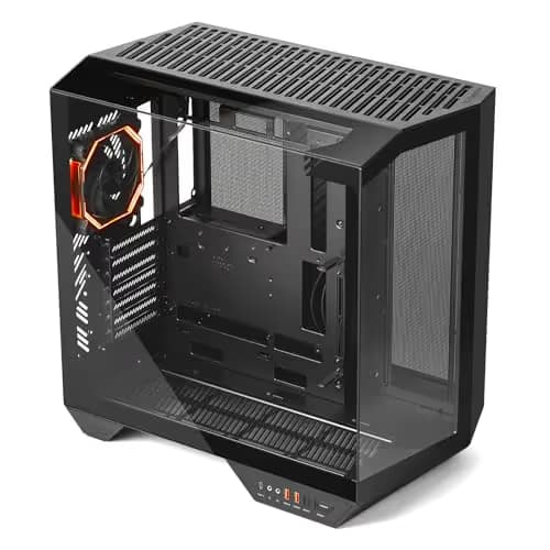 darkFlash DY470 ATX Mid Tower Black Tempered Glass, USB Type-C and Type-A image