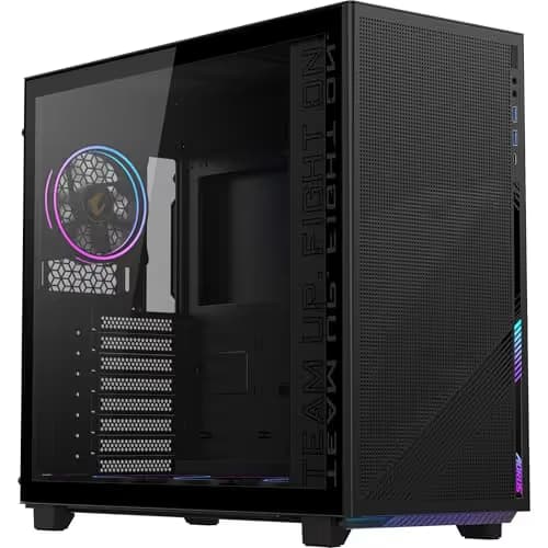 Gigabyte AORUS C400 ATX Mid Tower Black with Tempered Glass Side Panel and Front Panel: USB 3.2 Gen 2 Type-C, USB 3.2 Gen 1 Type-A image